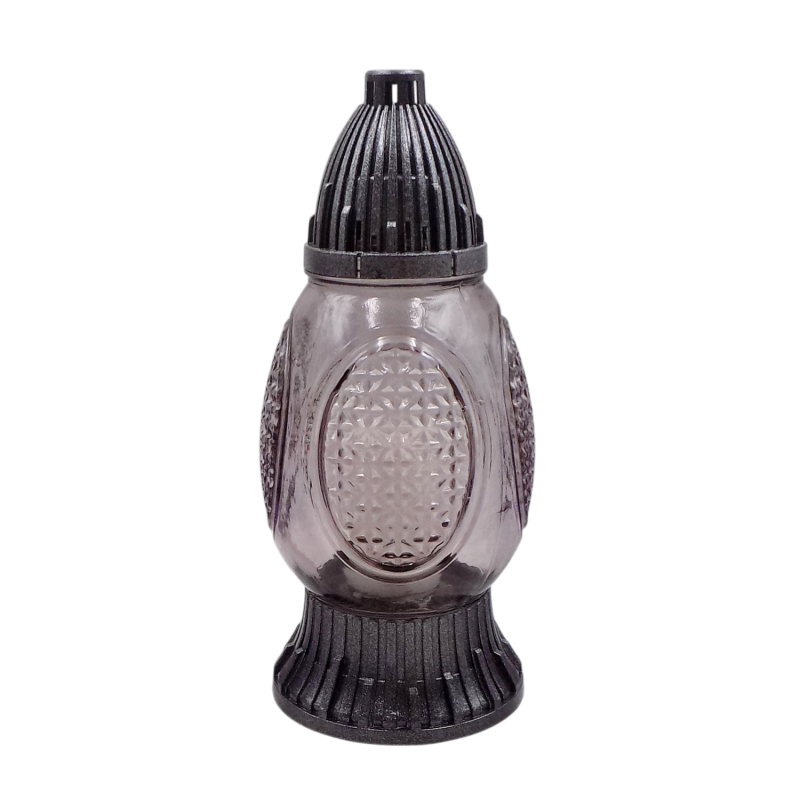 Лампадка скляна середня 574U графіт 20год