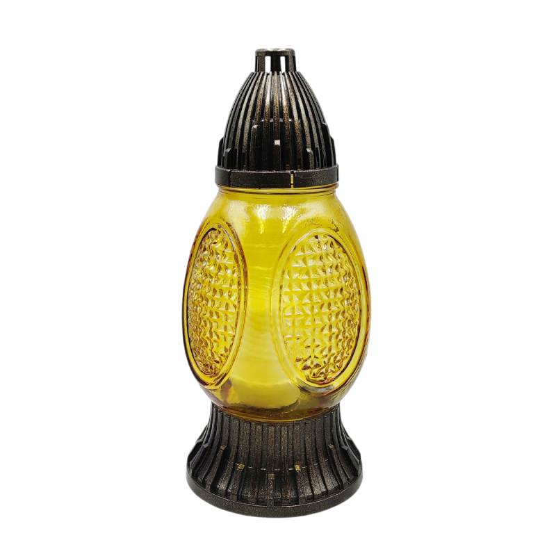 Лампадка скляна середня 574U 20год Жовта