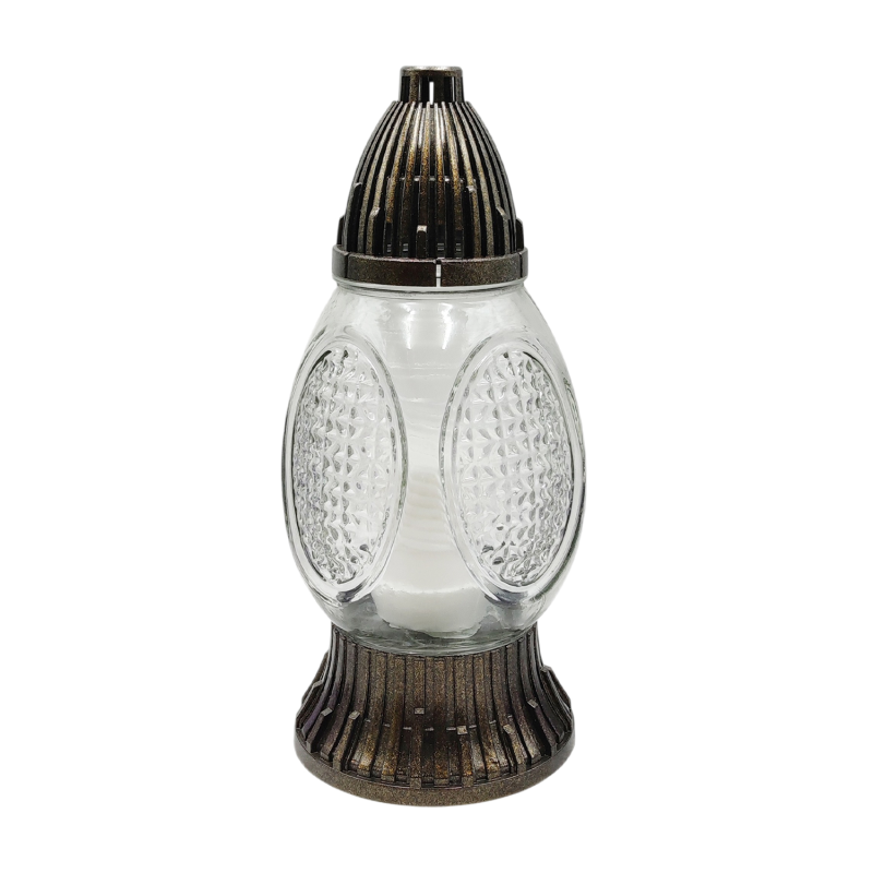 Лампадка скляна середня 574U 20год прозора