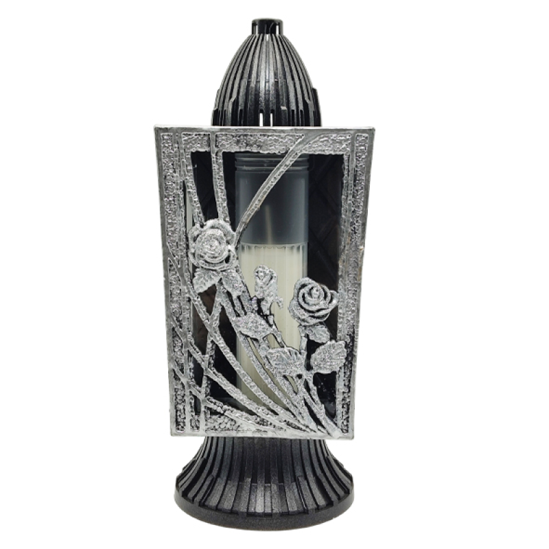 Лампадка середня срібляста Glass Art Kapliczka 33год