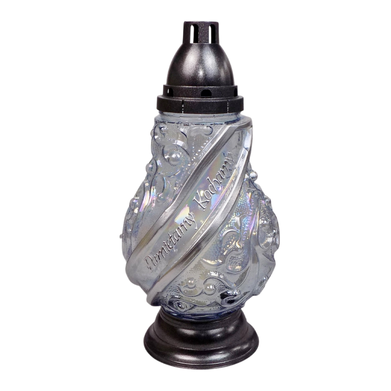 Лампадка скляна велика Koniak Wstega 64год