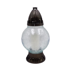 Лампадка скляна середня куля морозиво скло Kula15 33год