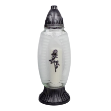 Лампадка скляна велика з трояндою LP1930 33 год