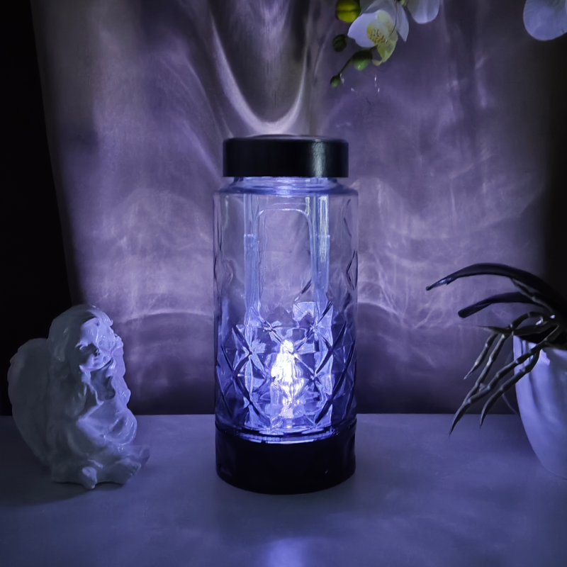 Лампадка на сонячній батареї скляна LP279 Solar Black