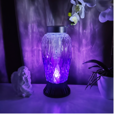 Лампадка на сонячній батареї скляна LP593 Solar Violet