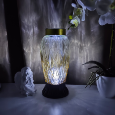 Лампадка на сонячній батареї скляна LP593 Solar Yellow