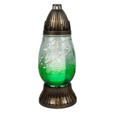 Лампадка скляна середня великоднє яйце мікс LPJ2 Mal 20год зелена