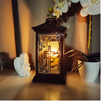 Лампадка капличка класична чорна Lampion L26 28см