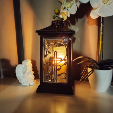 Лампадка капличка класична чорна Lampion L26 28см