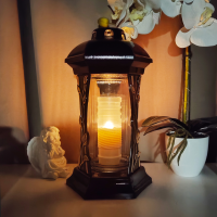 Лампадка класична ексклюзивна чорно-золота Luna R3 GH