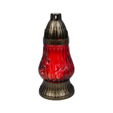 Лампадка скляна маленька мікс червона Promien mini 14год