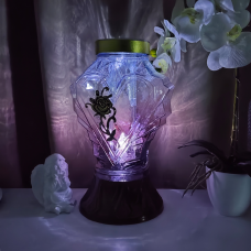 Лампадка велике серце на сонячній батареї Serce Diament Solar Granat