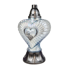 Лампадка скляна велика серце Serce Duze 64 год прозора
