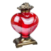 Лампадка скляна велика червона з аплікацією Serce Ornament 45год