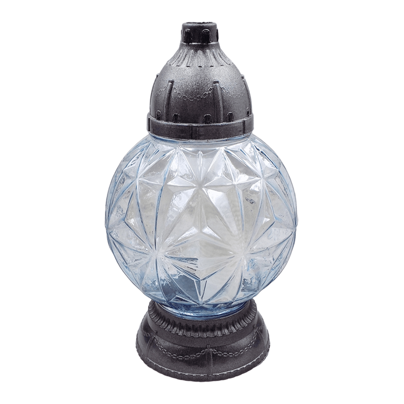 Лампадка скляна рельєфна Куля велика 33год