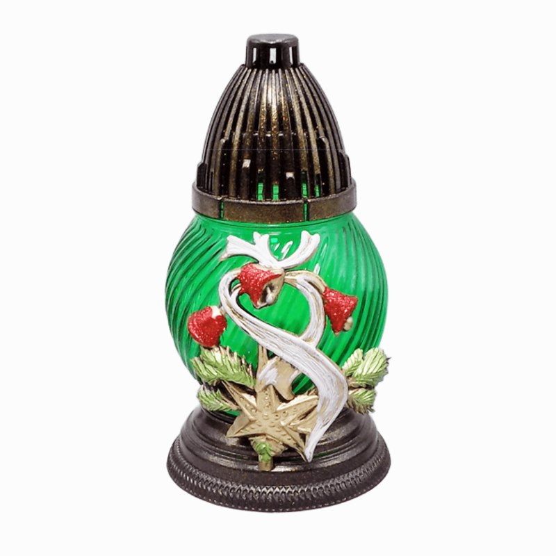 Лампадка новорічна мала куля Дзвони Різдва 02Apl 21см