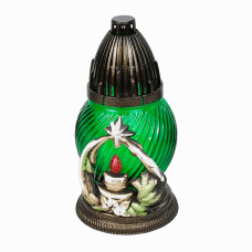 Лампадка новорічна мала куля Святкова Свічка 02Apl 21см