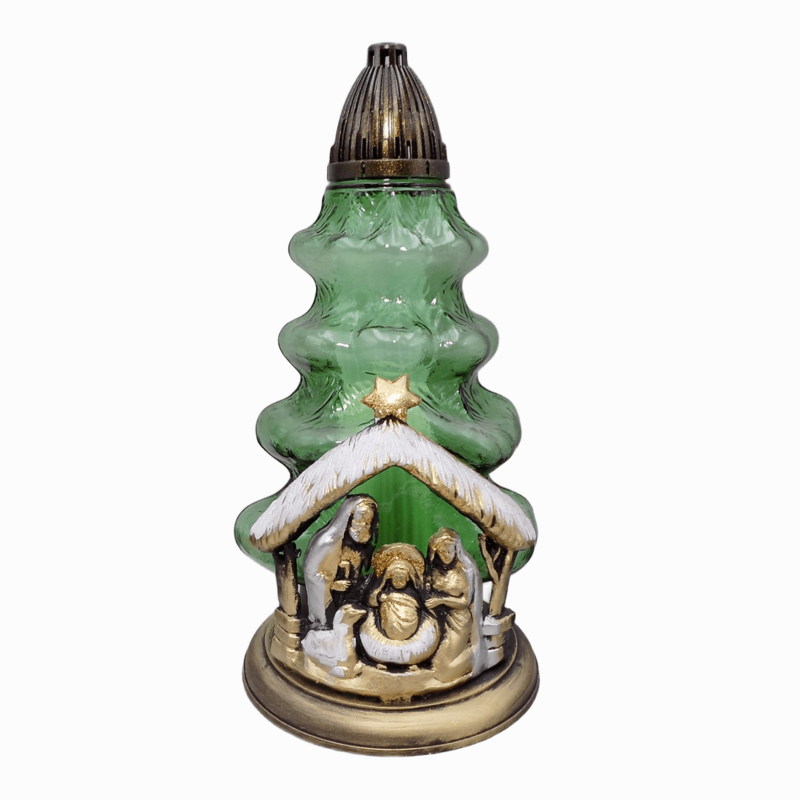 Лампадка велика різдвяна ялинка з Вертепом CHT-12 40см