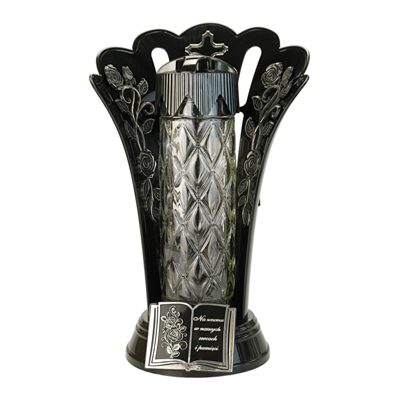 Лампадка велика чорна ажурна Принц