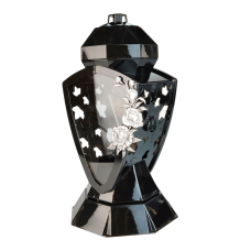 Лампадка велика з аплікацією чорна Wazon-11 39см