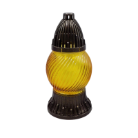 Лампадка скляна куля Світло спіралі 14WKL жовта 17год