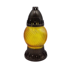 Лампадка скляна куля Світло спіралі 14WKL жовта 17год