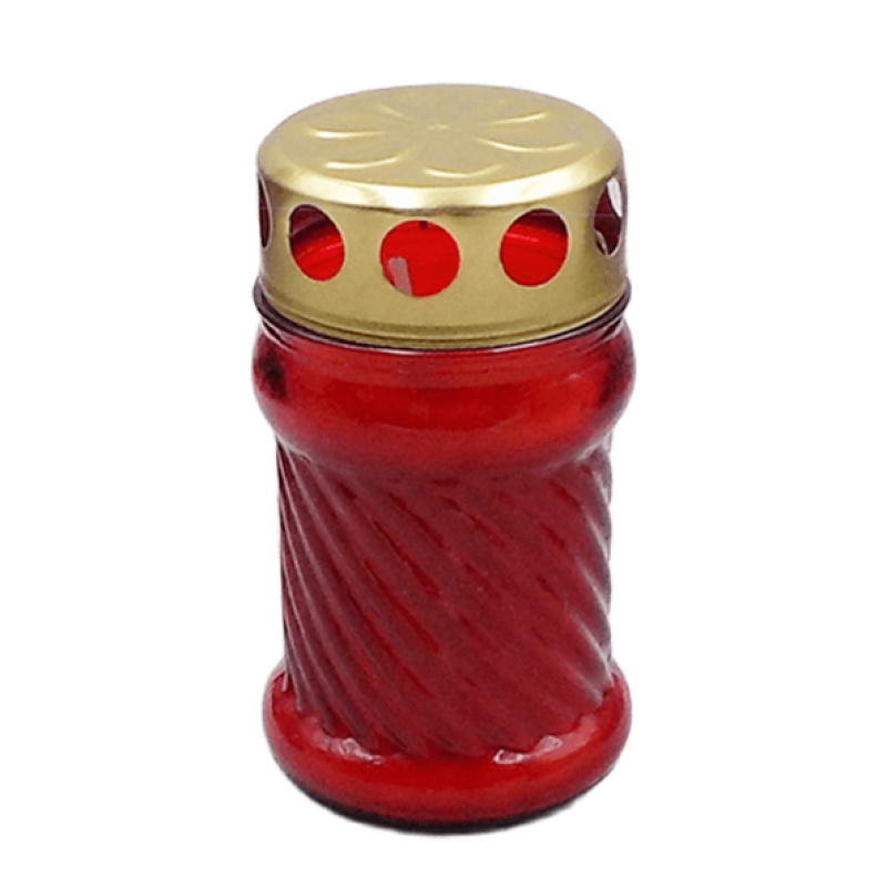 Лампадка скляна наливна 33Wp червона 11год