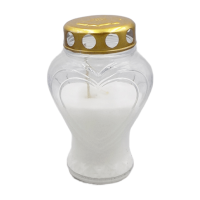 Лампадка скляна серце наливна LP 37Bp 25год прозора