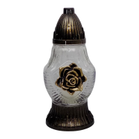 Лампадка скляна середня 50U бронзова 20год