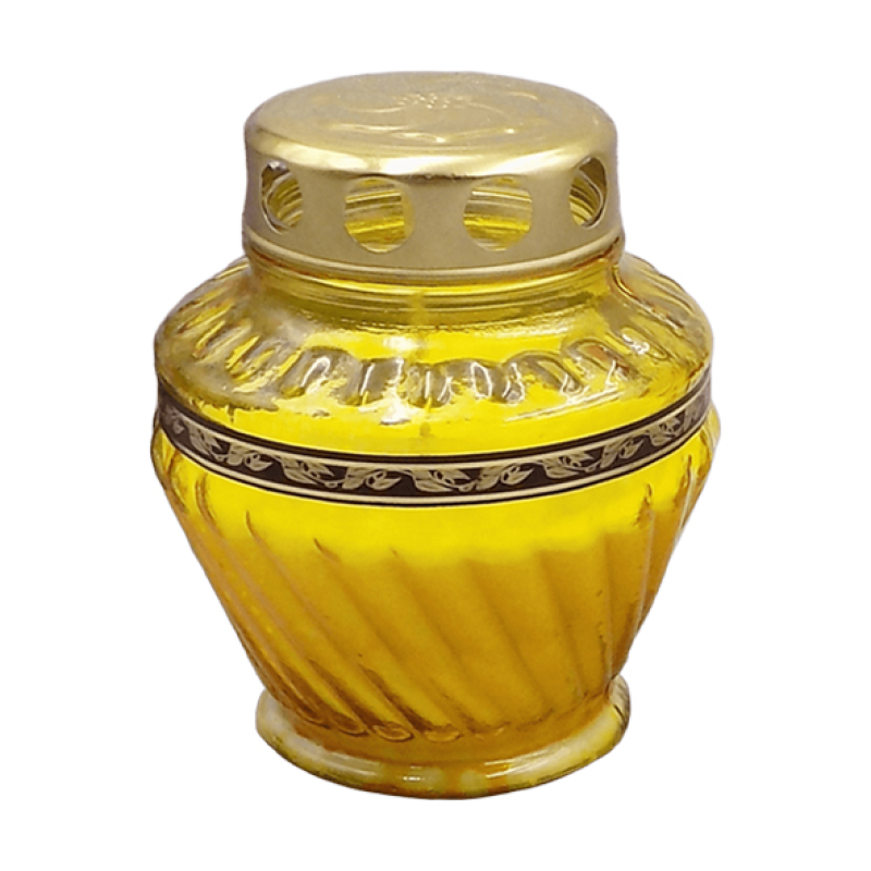 Лампадка скляна заливна LP680p 26год жовта