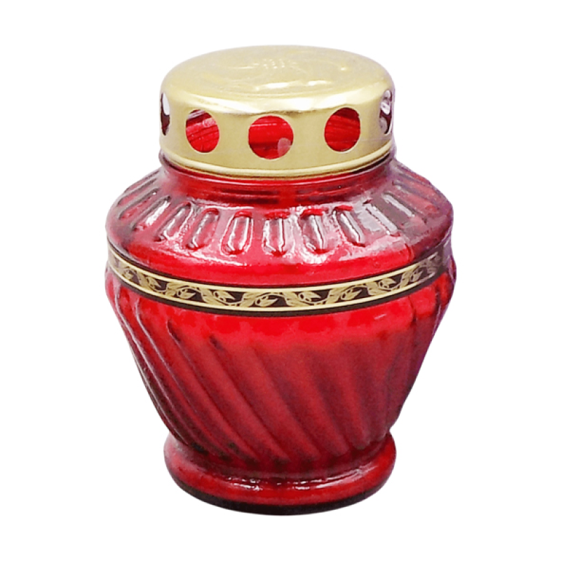 Лампадка скляна заливна LP680p 26год червона