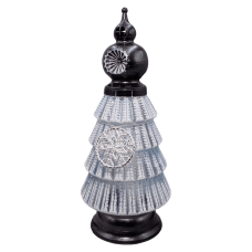 Лампадка велика Сніжна Ялинка срібляста 48см