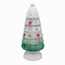Лампадка скляна новорічна ялинка Різдвяний Візерунок CH-3 Natrzysk 30см