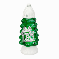Лампадка скляна новорічна ялинка з оздобою Різдвяний подарунок CH-3 Ozdoba 30см