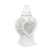 Лампадка середня біла Glamour Serce Ratan 28cm