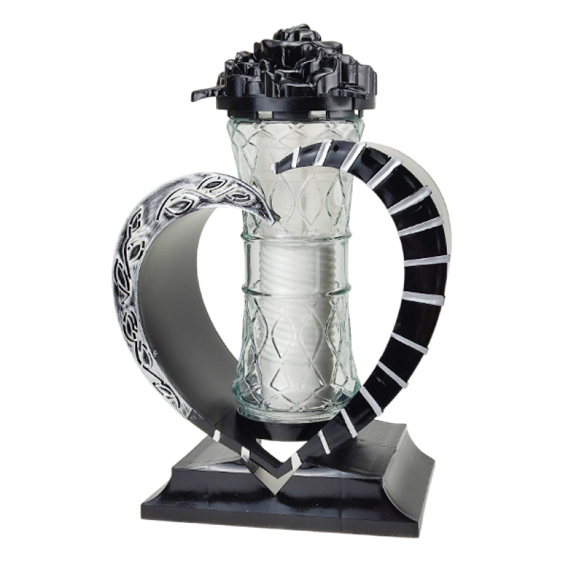 Лампадка ажурна у формі серця 31см LC7 Serce Srebro