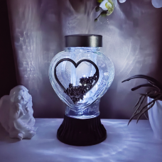 Лампадка серце на сонячній батареї LP119 Solar Solar Srebro