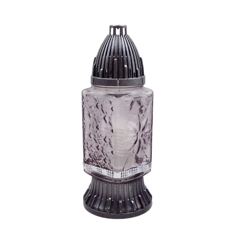 Лампадка скляна середня цирконій LP22U 20год