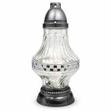 Лампадка велика скляна з кристалами Crystal Silver LP9R 33 год