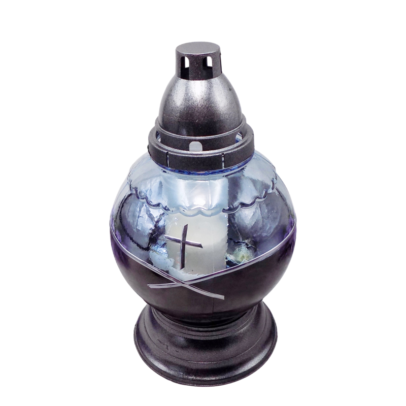 Лампадка скляна куля середня LPD Kula Tasma 45год чорна