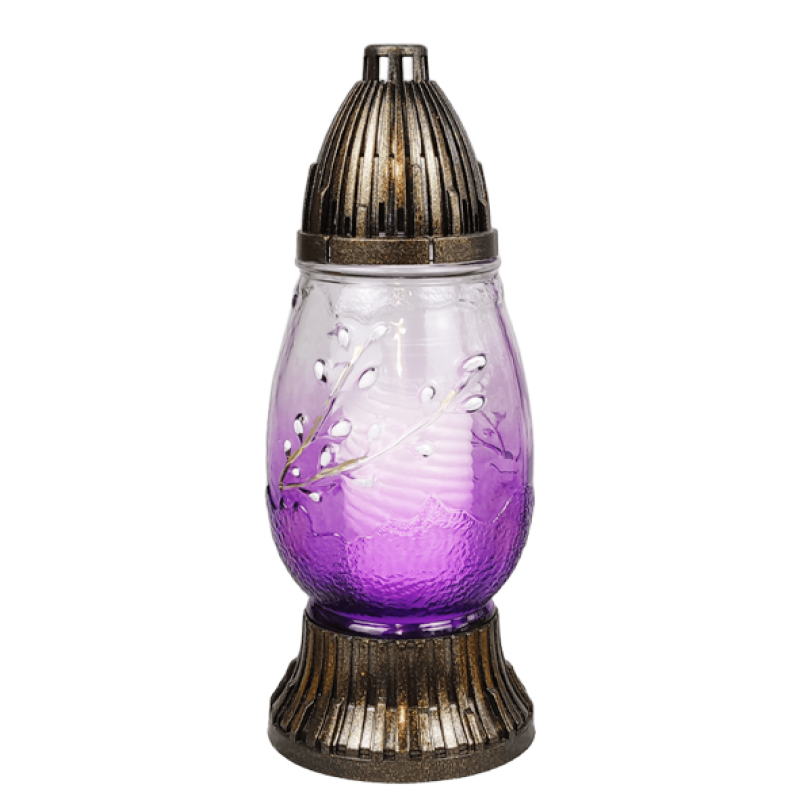 Лампадка скляна середня великоднє яйце мікс LPJ2 Mal 20год бузкова