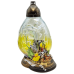 Лампадка скляна велика великодня з аплікацією пташеня LPJ6 Apl 48ч