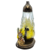 Лампадка скляна велика великодня з аплікацією пташеня LPJ6 Apl 48ч