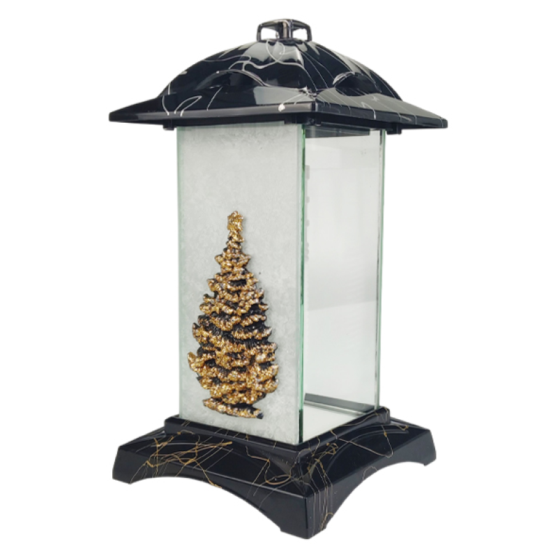 Лампадка ліхтар новорічна Золотиста ялина Prosty-1