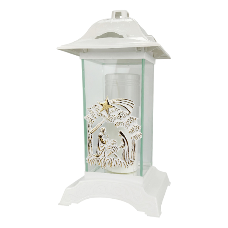 Лампадка скляна "Різдвяне Диво" з декором Вифлеєм Prosty-2