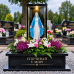 Сонячна велика лампадка-капличка з Дівою Марією та кольоровою LED-підсвіткою