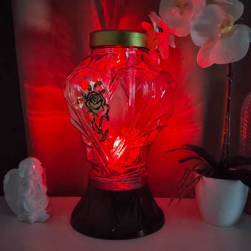 Лампадка велика серце на сонячній батареї Serce Diament Solar