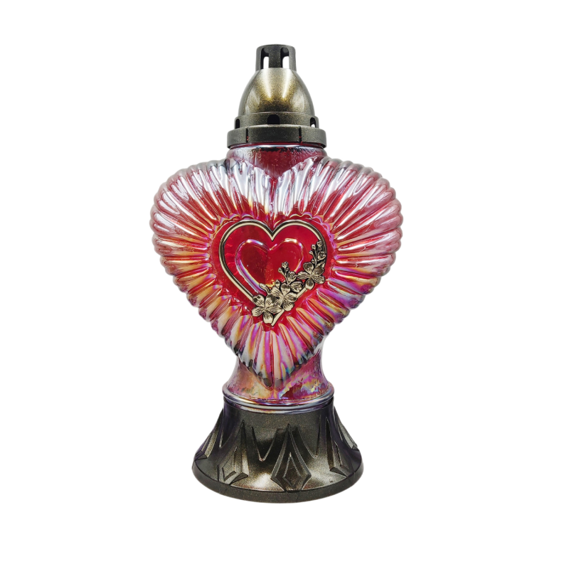 Лампадка скляна велика серце Serce Duze 64 год