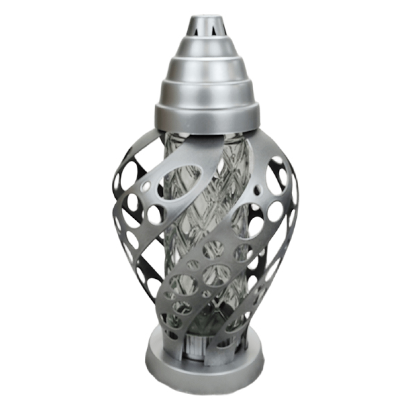 Лампадка велика Siatka Spiral Lux  срібляста