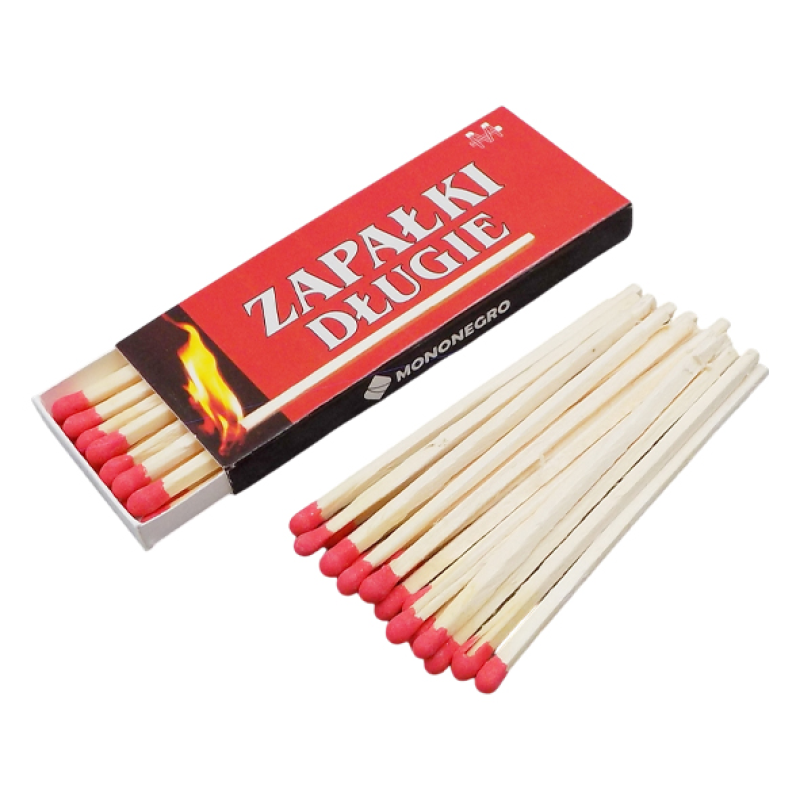 Сірники довгі для запалювання свічок, камінів, лампадок 9 см 15 шт